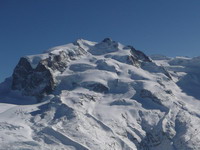 Monterosa, Dufourspitze (4634), Grenzgletscher und Gornergletscher